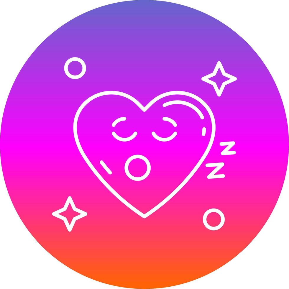 Sleep Line Gradient Circle Icon vector