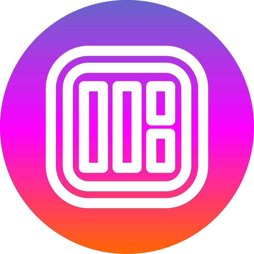 Layout Line Gradient Circle Icon vector