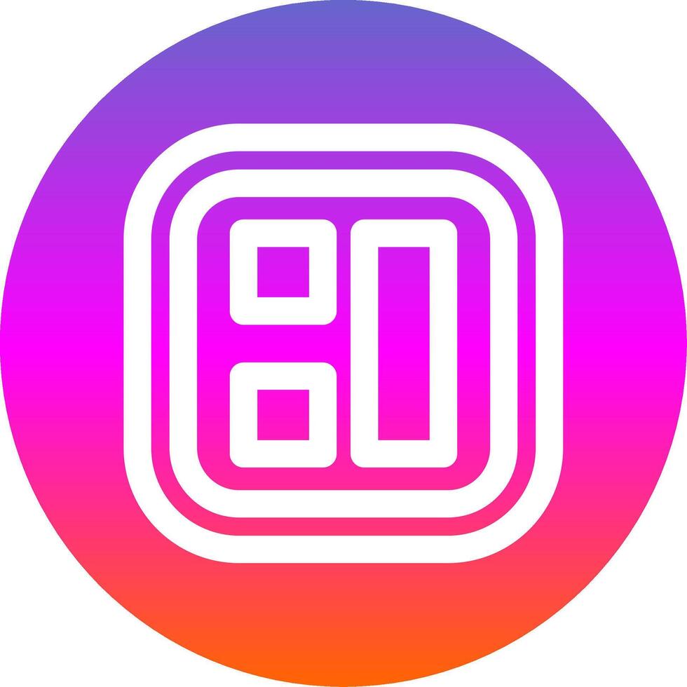 Layout Line Gradient Circle Icon vector