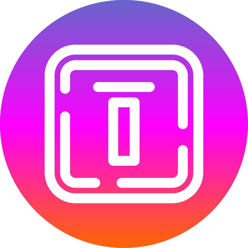 Top alignment Line Gradient Circle Icon vector