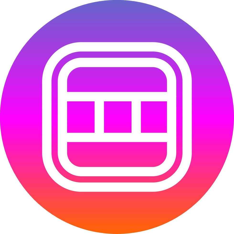 Layout Line Gradient Circle Icon vector