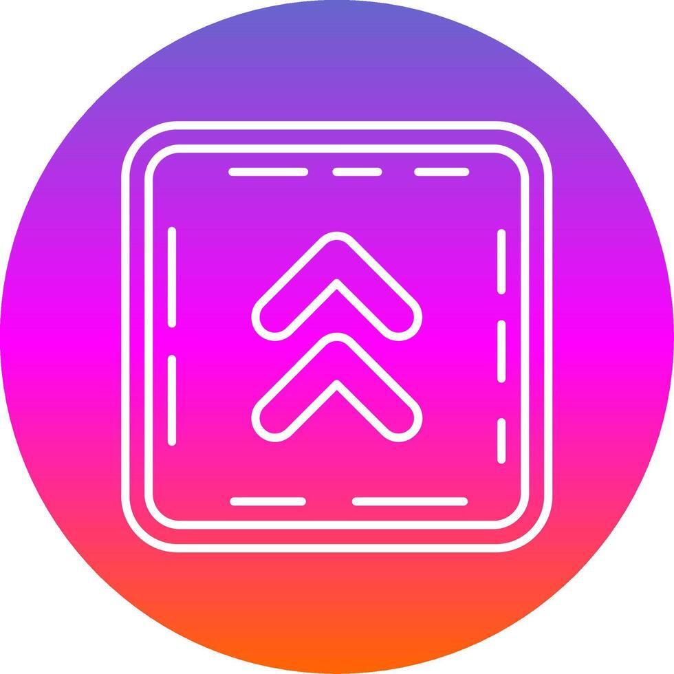 Chevron Line Gradient Circle Icon vector