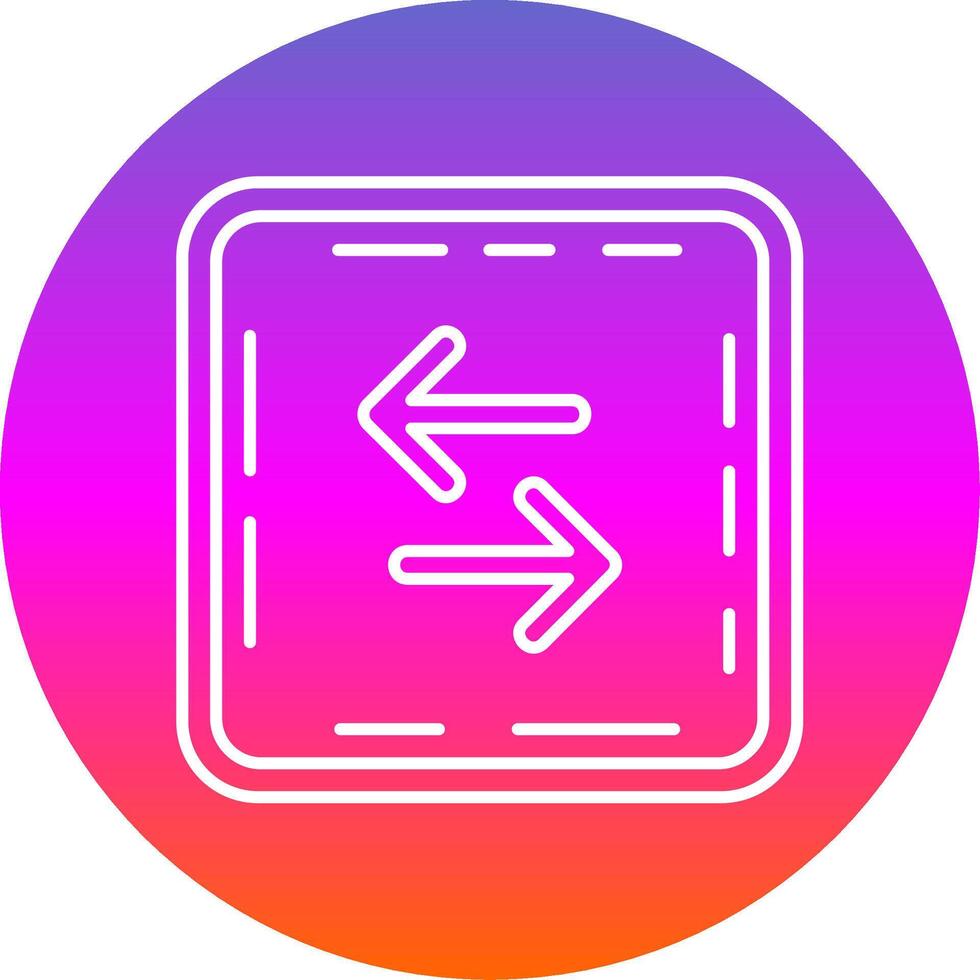 Swap Line Gradient Circle Icon vector