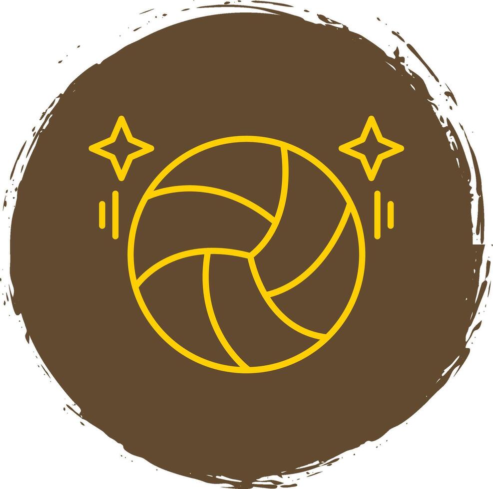 vóleibol línea circulo amarillo icono vector