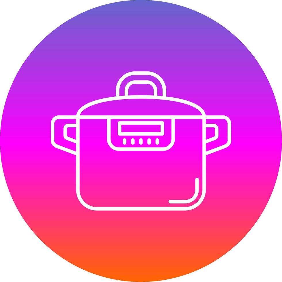 Pressure cooker Line Gradient Circle Icon vector
