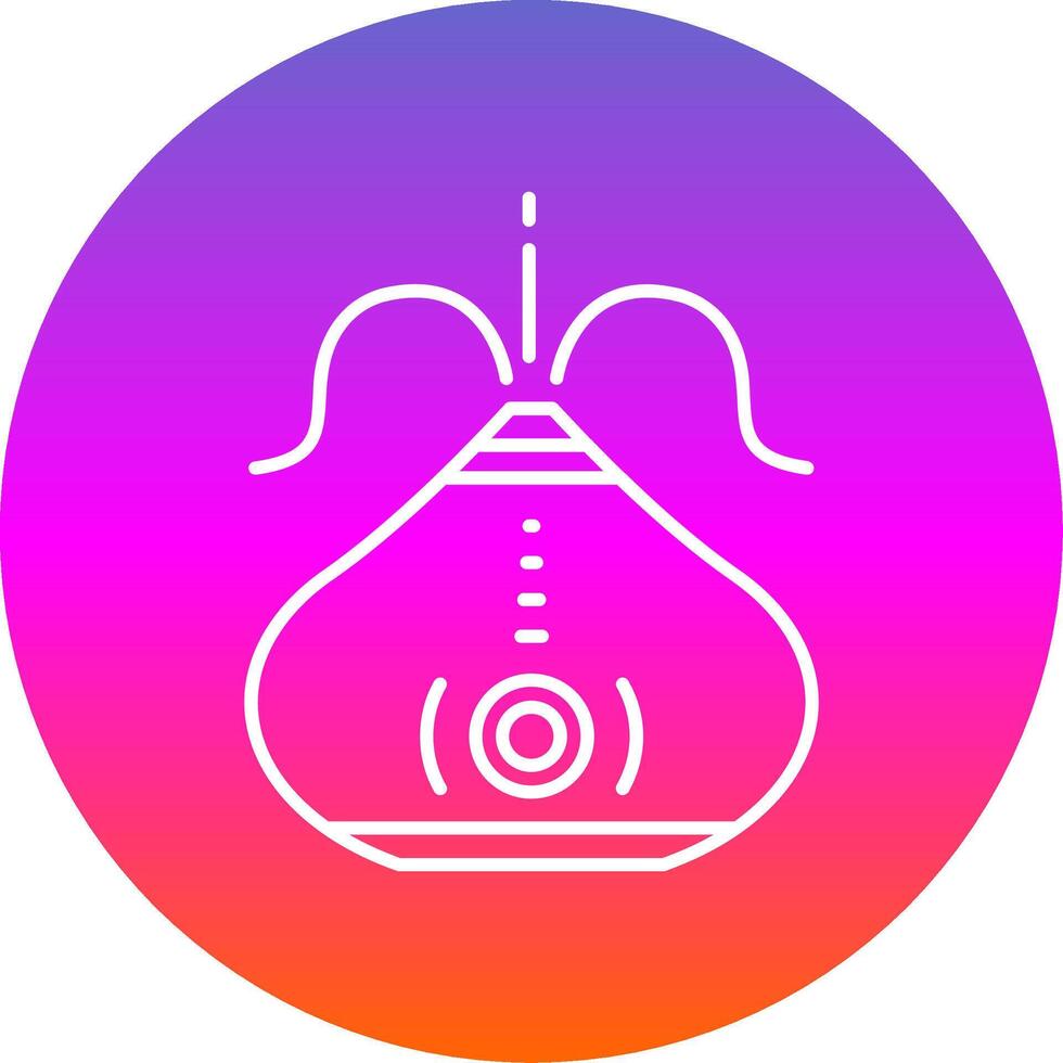 Humidifier Line Gradient Circle Icon vector