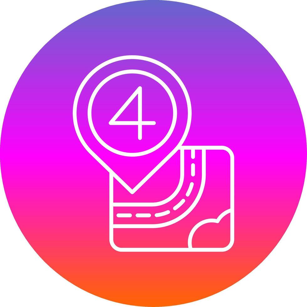 Four Line Gradient Circle Icon vector