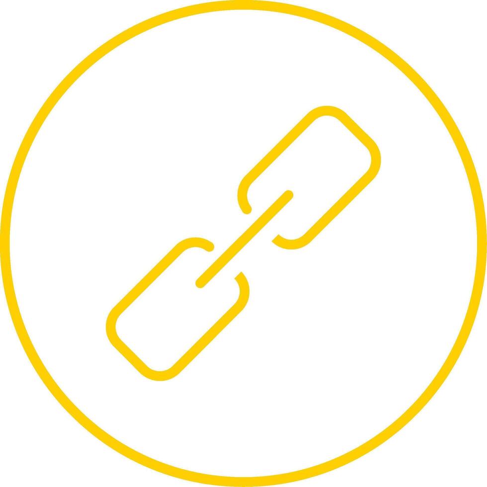 Link Line Circle Yellow Icon vector
