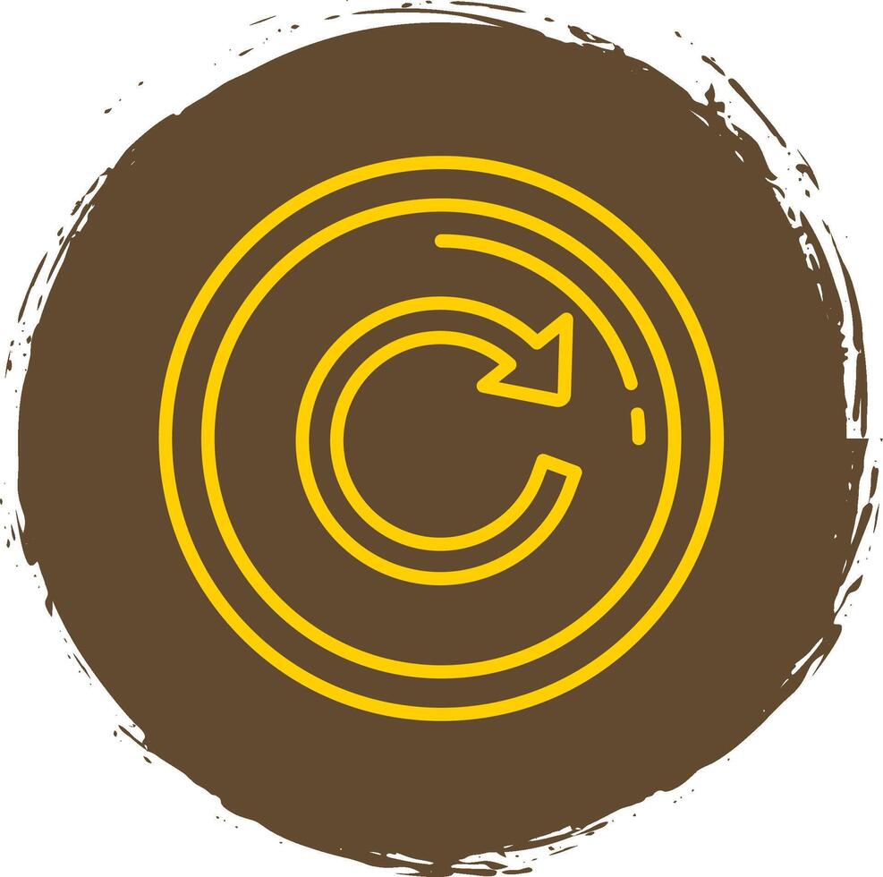 Reload Line Circle Yellow Icon vector