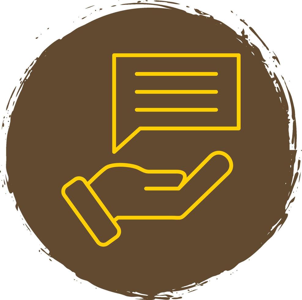 Feedback Line Circle Yellow Icon vector