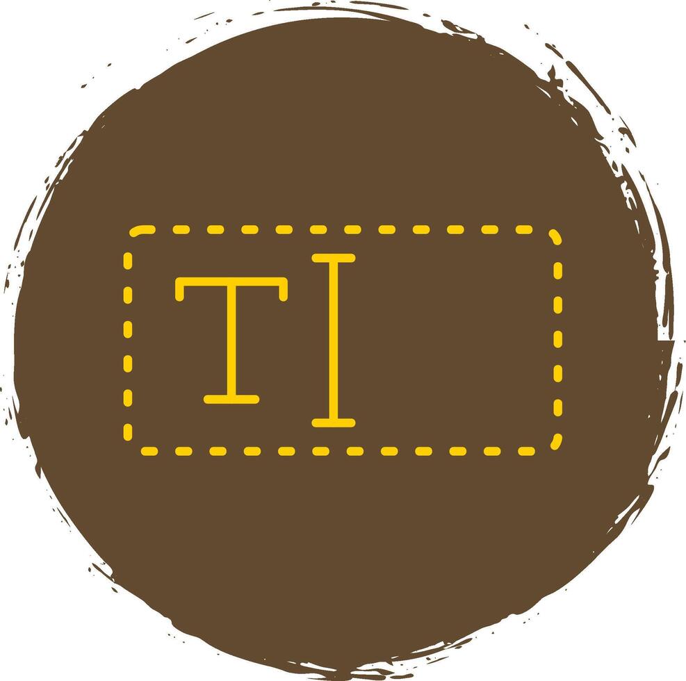 Text Box Line Circle Yellow Icon vector