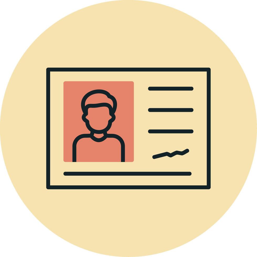 Identification Card Vector Icon