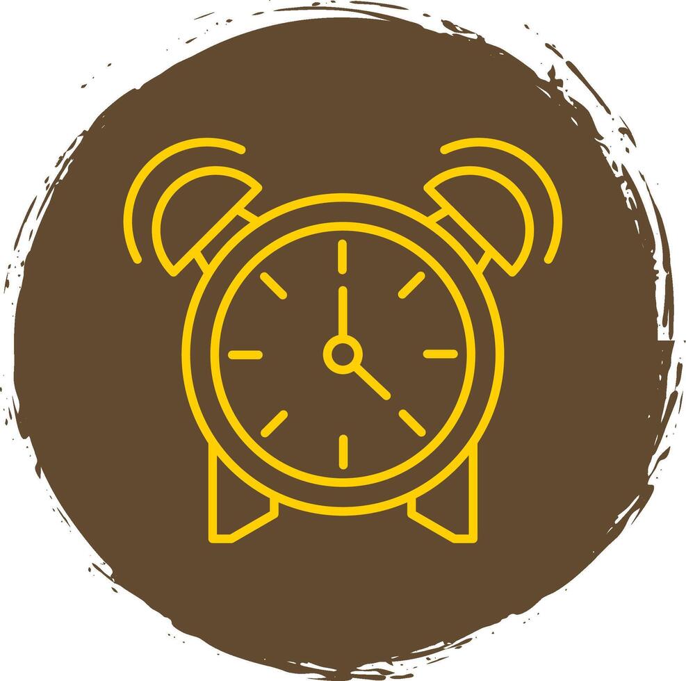 Alarm Line Circle Yellow Icon vector