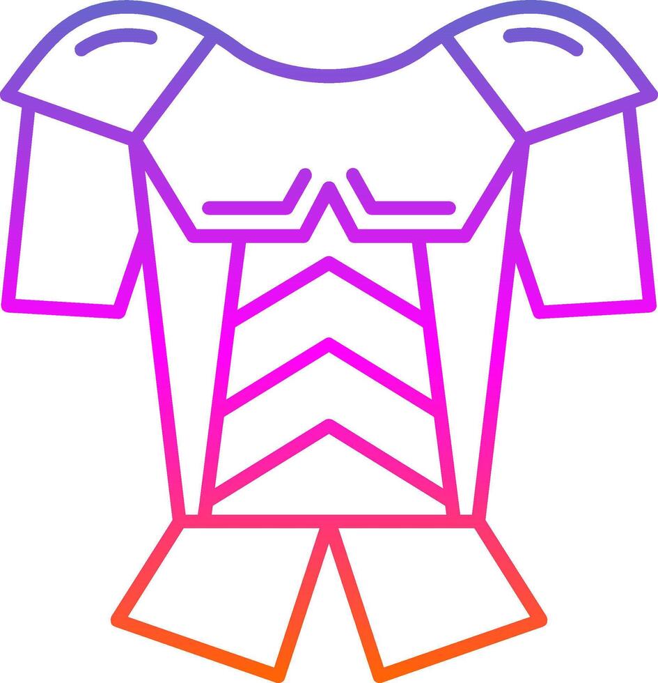 Armor Line Gradient Icon vector
