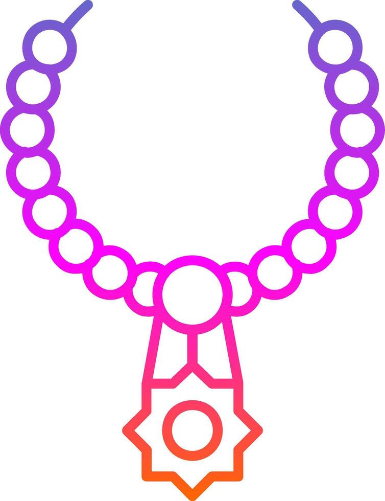Necklace Line Gradient Icon vector