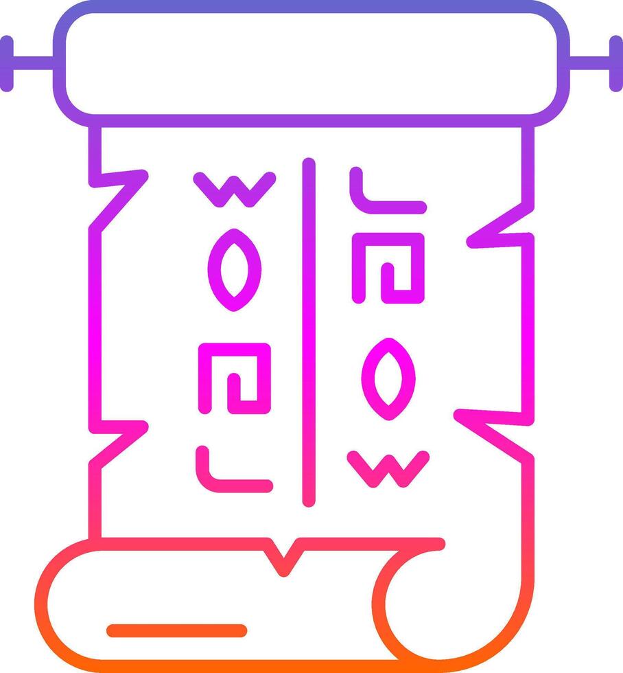 Papyrus Line Gradient Icon vector