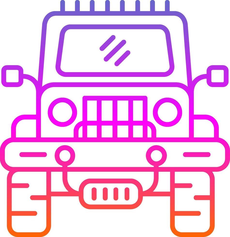 Jeep Line Gradient Icon vector