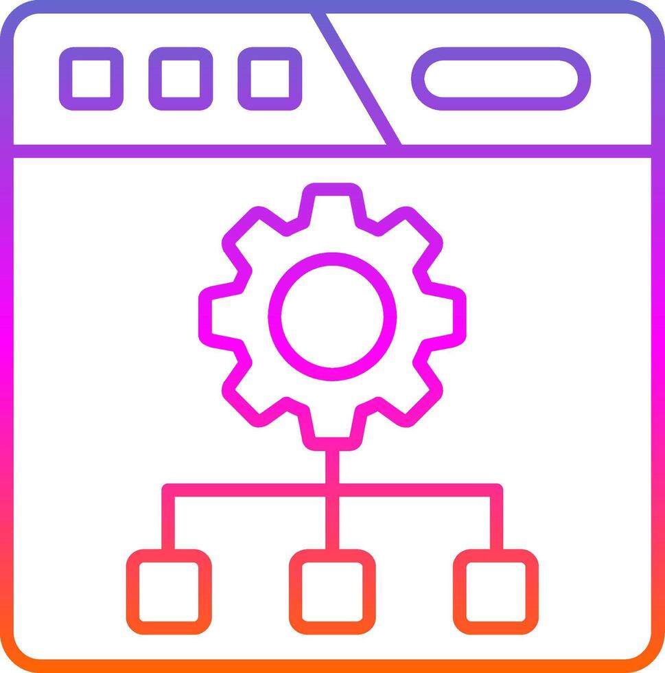 Setting Line Gradient Icon vector