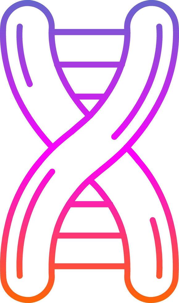 Dna Line Gradient Icon vector