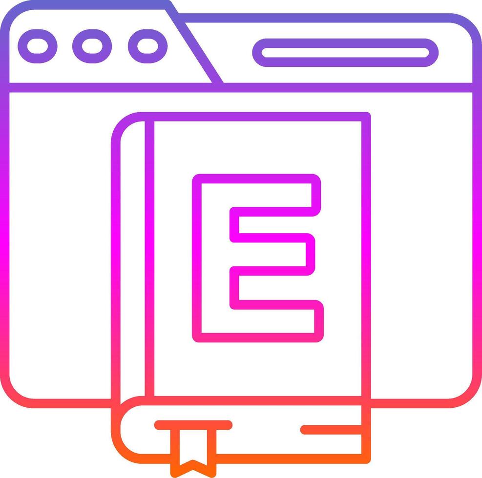 Ebook Line Gradient Icon vector