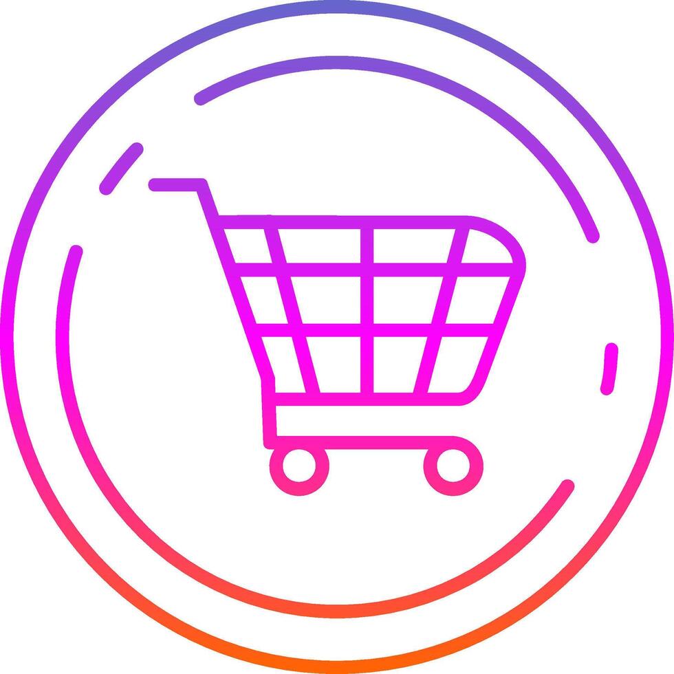 Shopping cart Line Gradient Icon vector