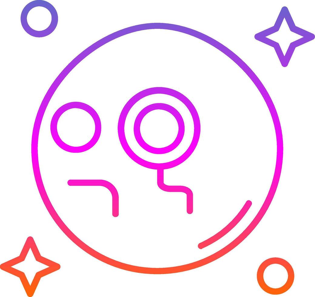 Monocle Line Gradient Icon vector