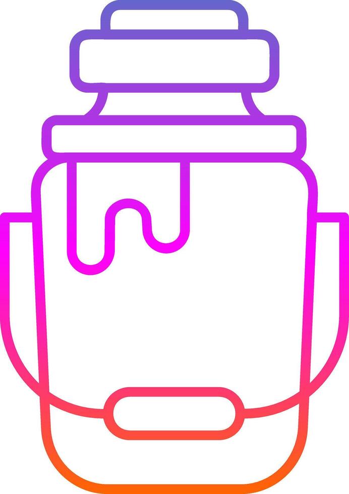 Milk Line Gradient Icon vector