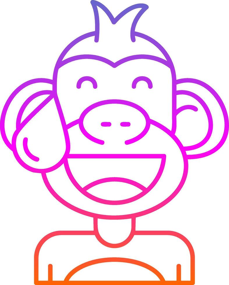Sweat Line Gradient Icon vector