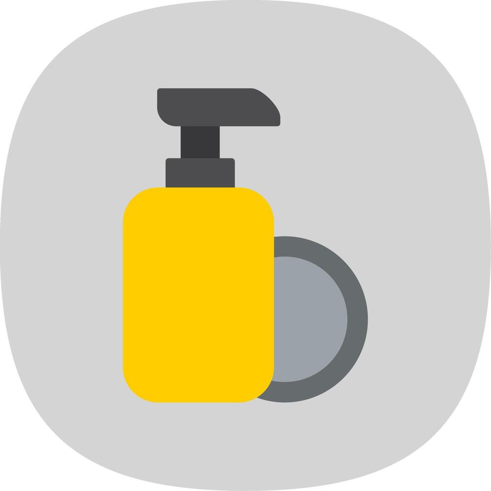 Dish Soap Flat Curve Icon vector