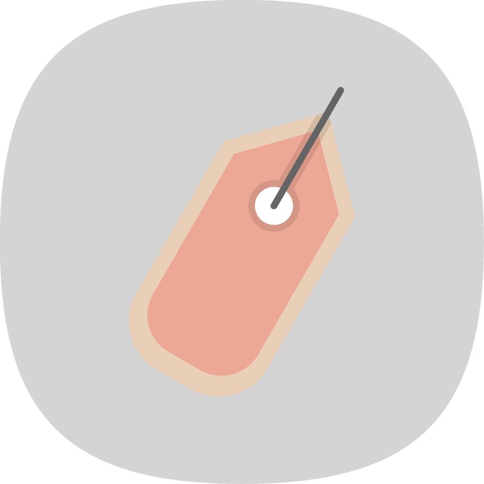 Tag Flat Curve Icon vector