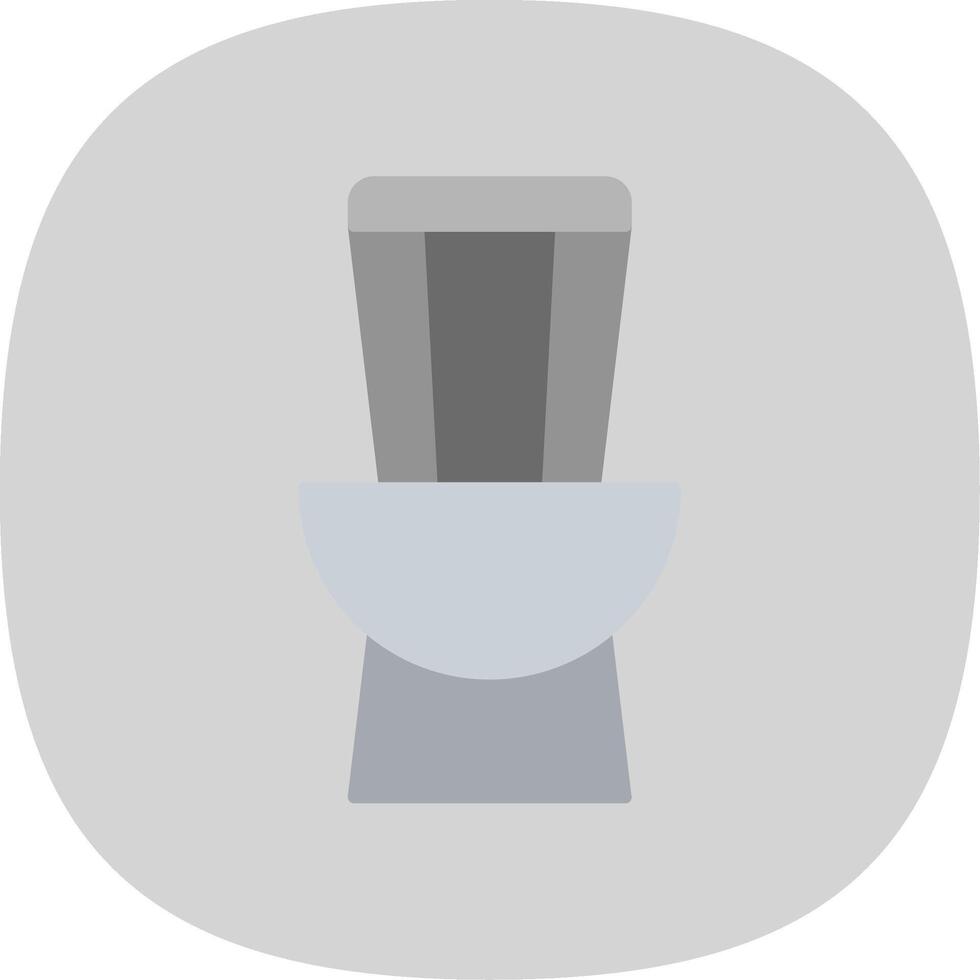 Toilet Flat Curve Icon vector