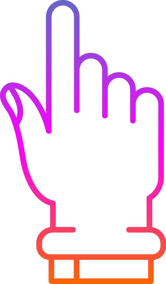 Hand click Line Gradient Icon vector