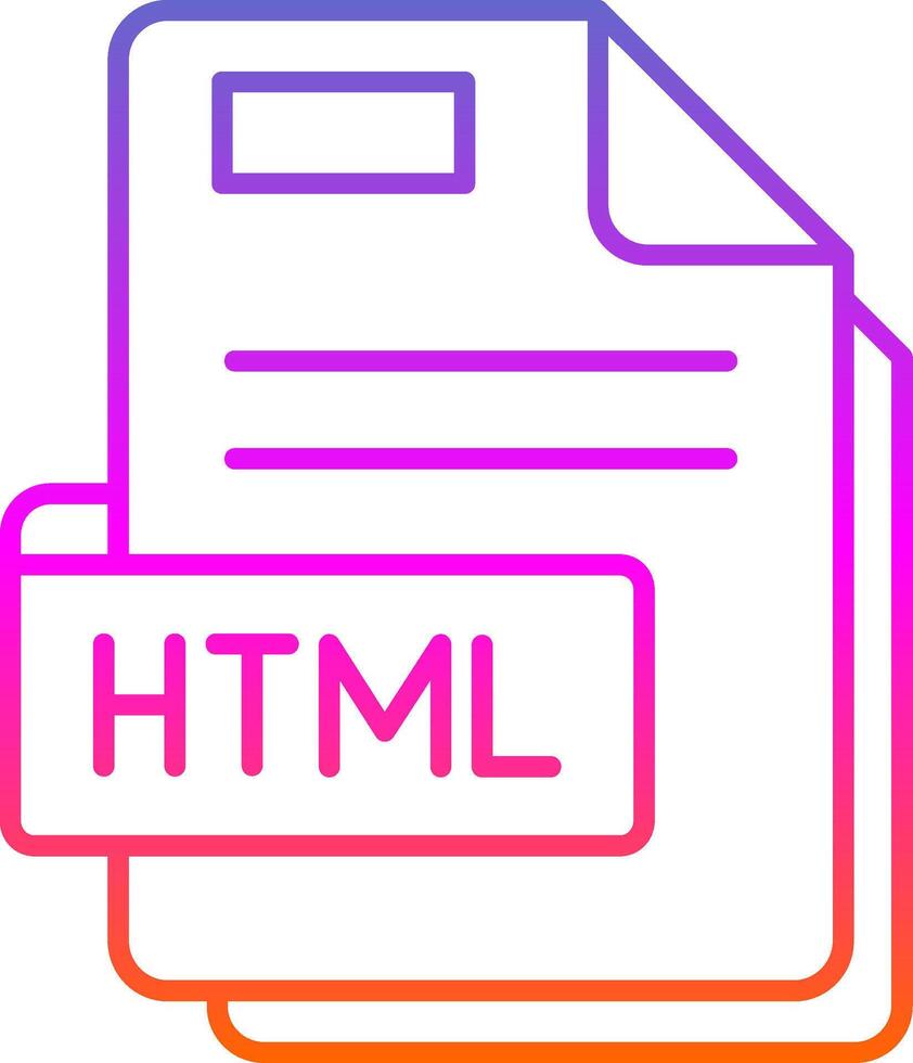 Html Line Gradient Icon vector