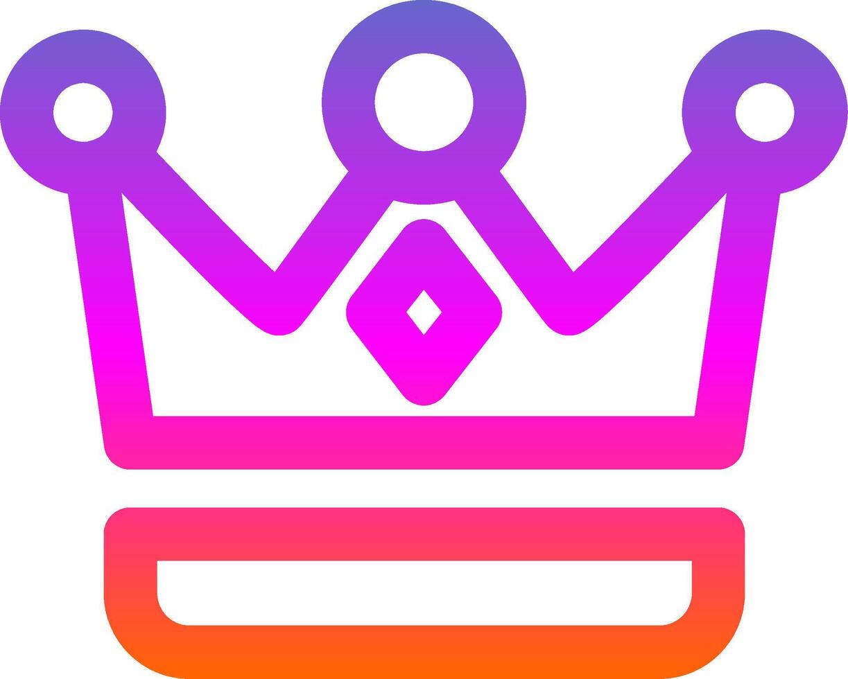 Crown Line Gradient Icon vector
