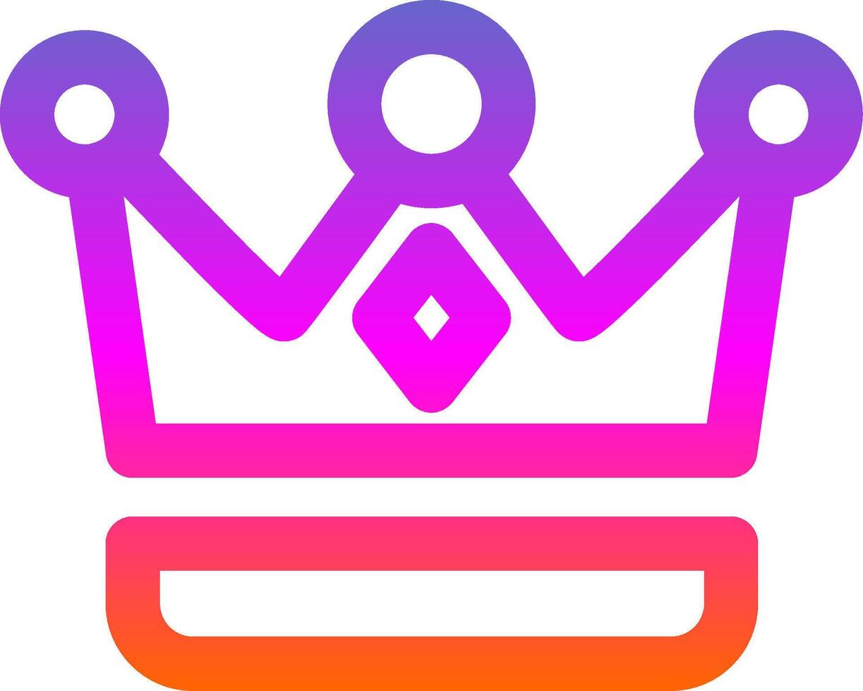 Crown Line Gradient Icon vector