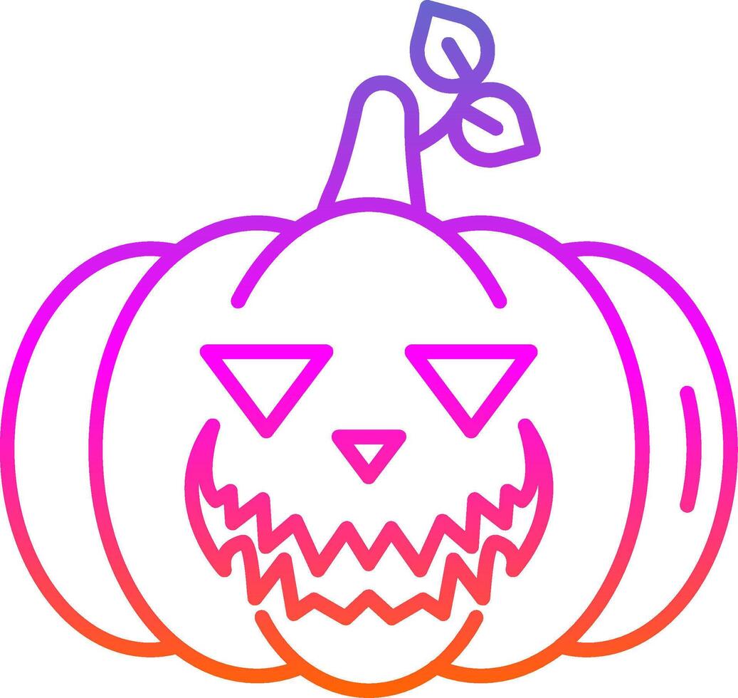 Pumpkin Line Gradient Icon vector