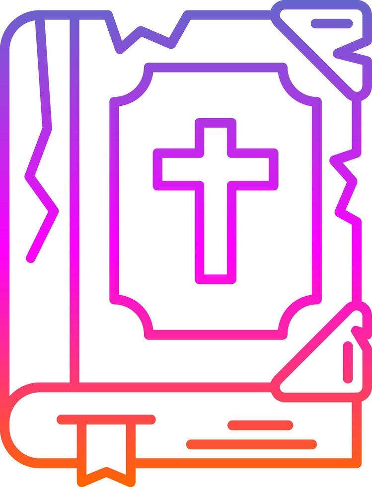 Bible Line Gradient Icon vector