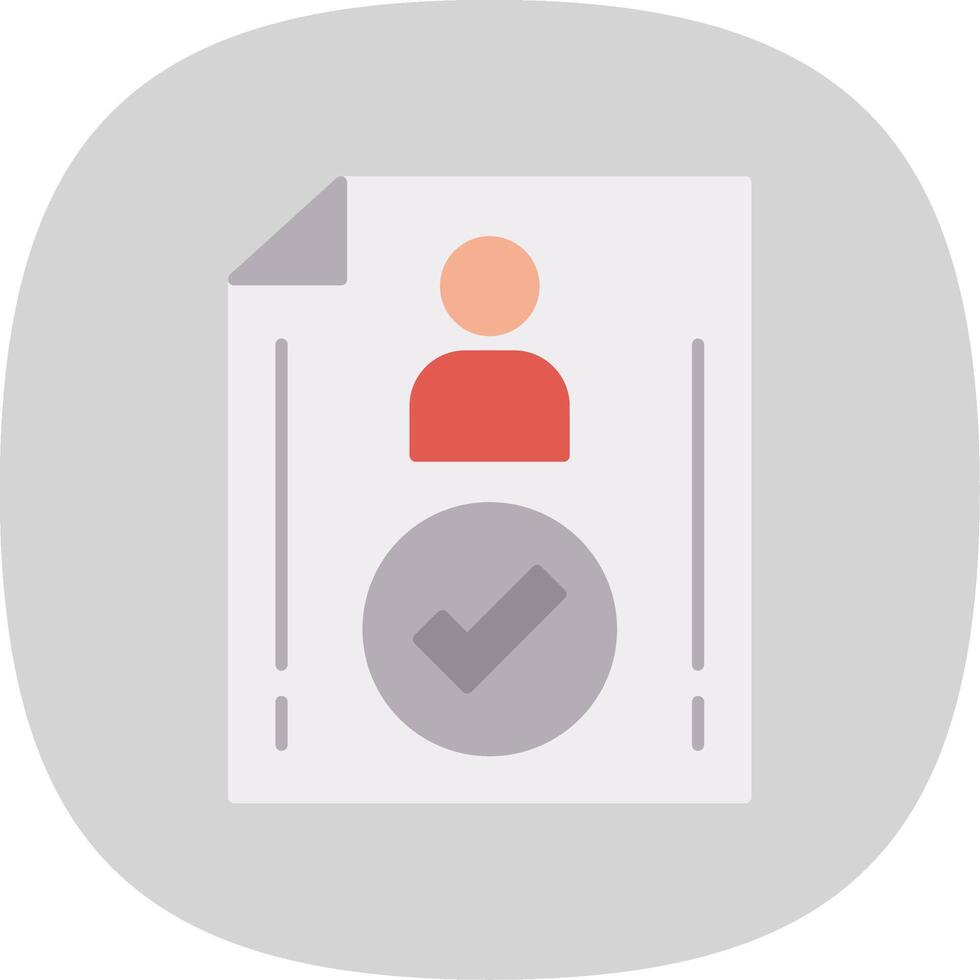 Verified Flat Curve Icon vector