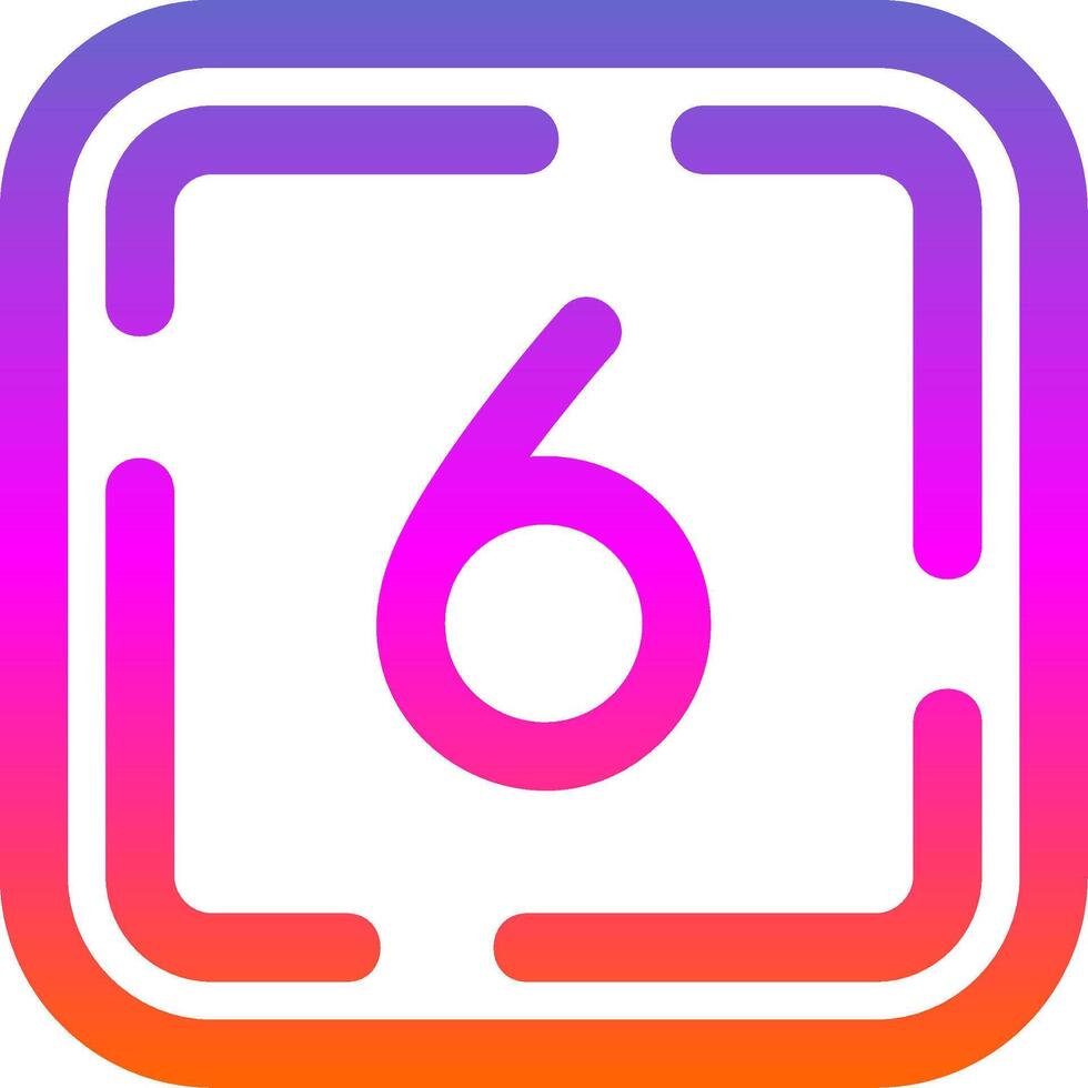 Six Line Gradient Icon vector