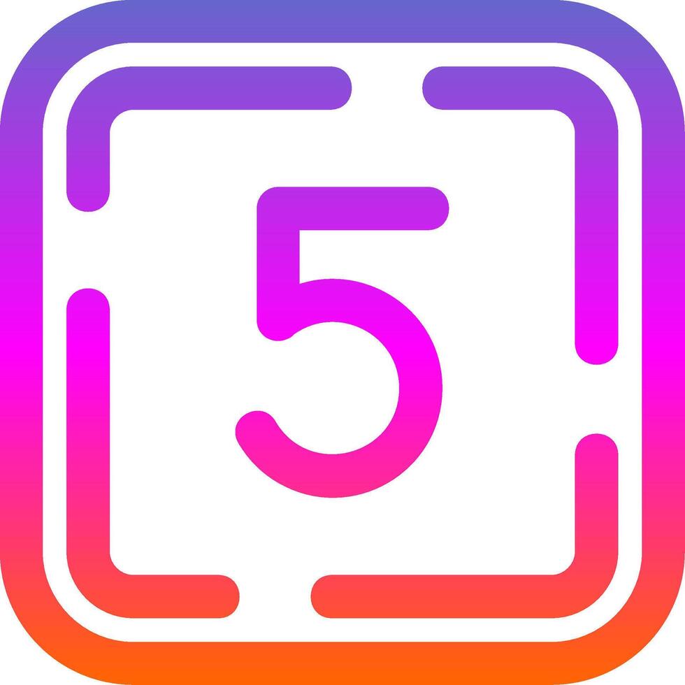 Five Line Gradient Icon vector