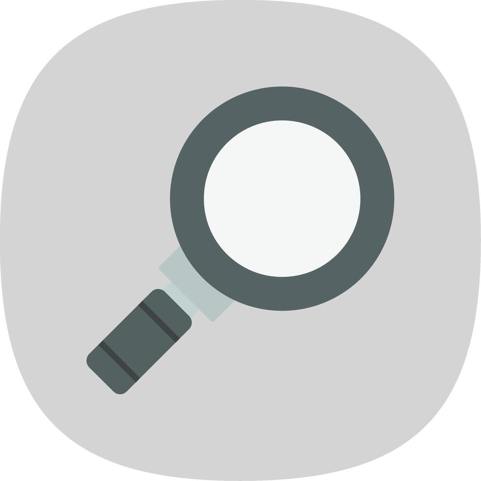 Magnifying Glass Flat Curve Icon vector