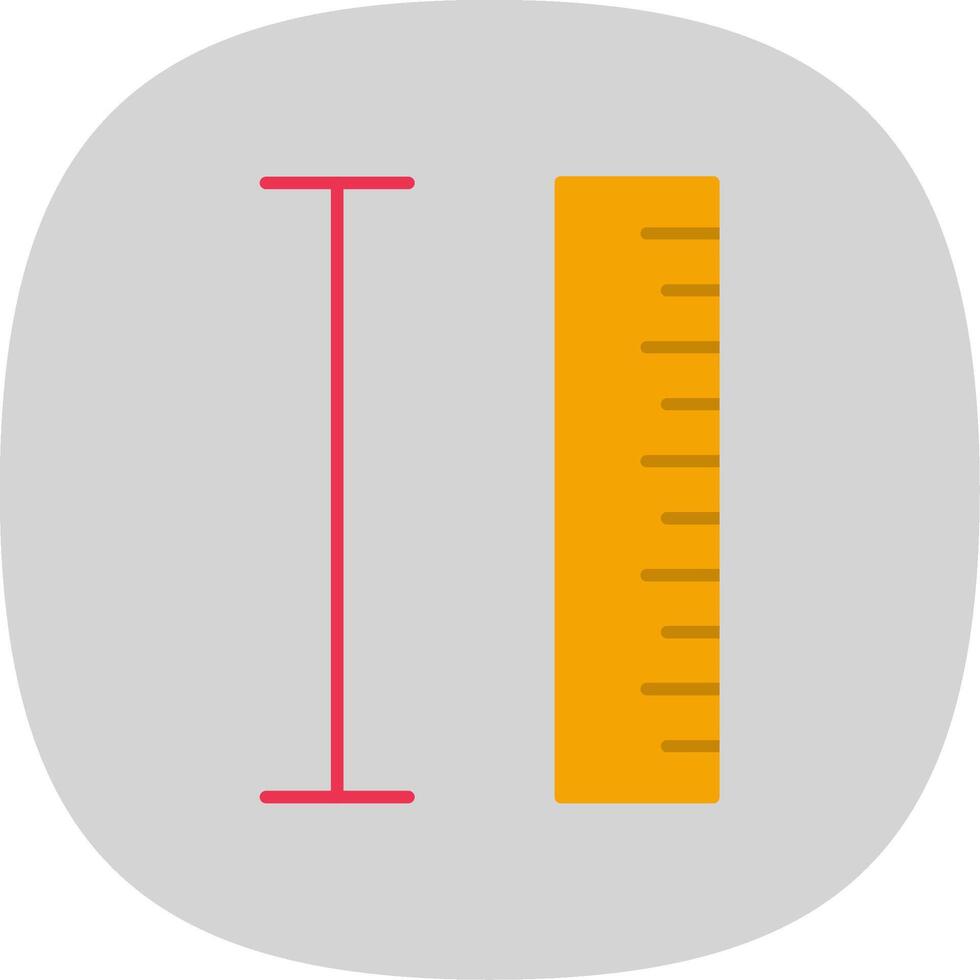 Measurement Flat Curve Icon vector
