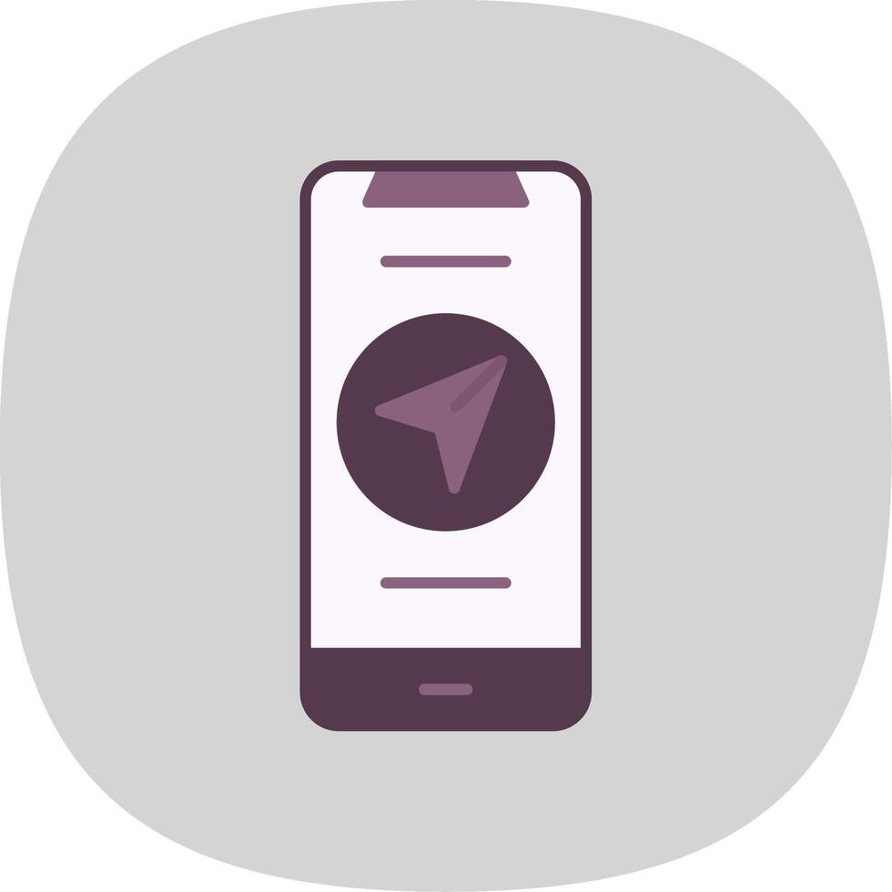 Navigator Flat Curve Icon vector