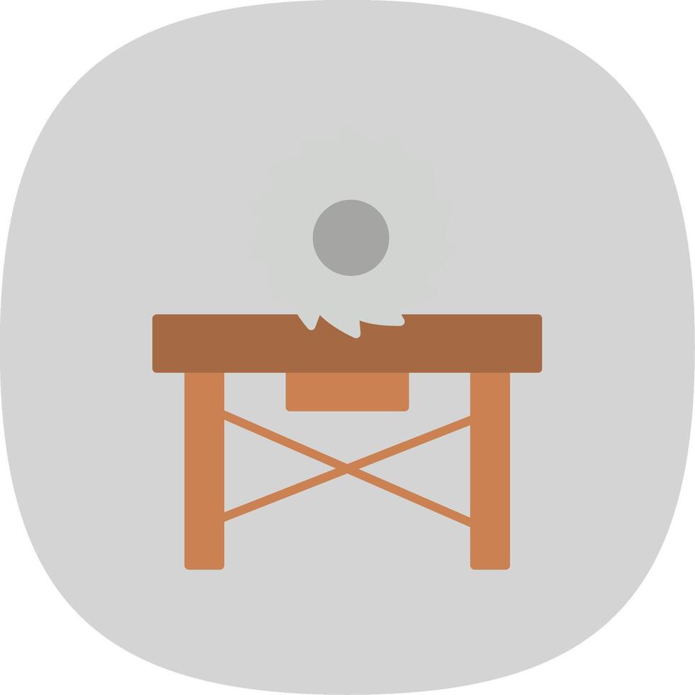 Circular Saw Flat Curve Icon vector