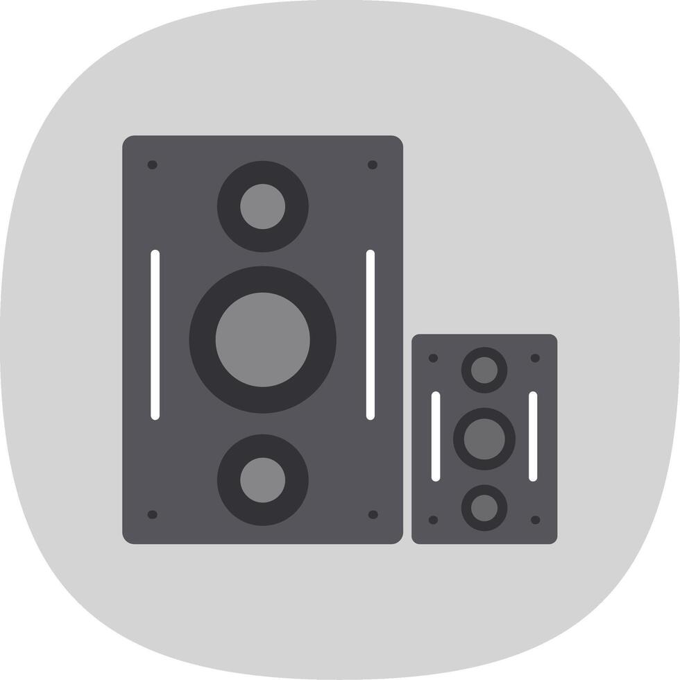 Speaker Flat Curve Icon vector