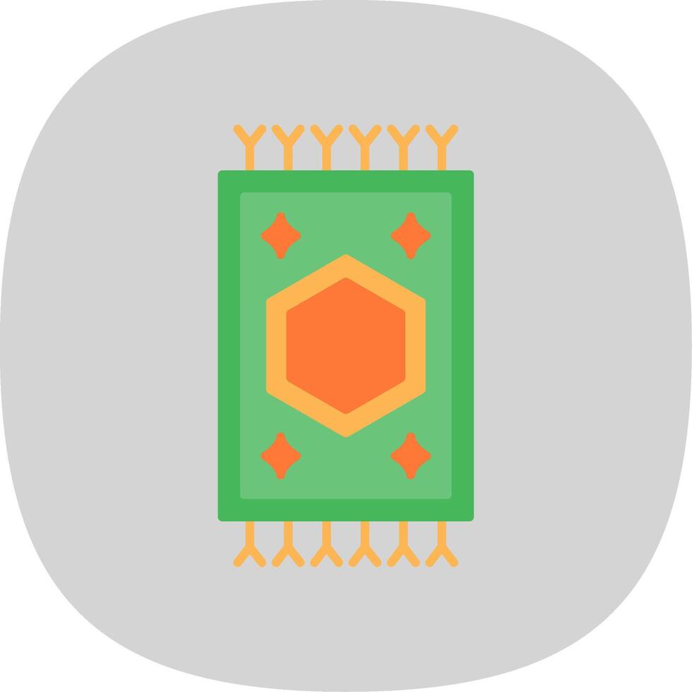 Carpet Flat Curve Icon vector