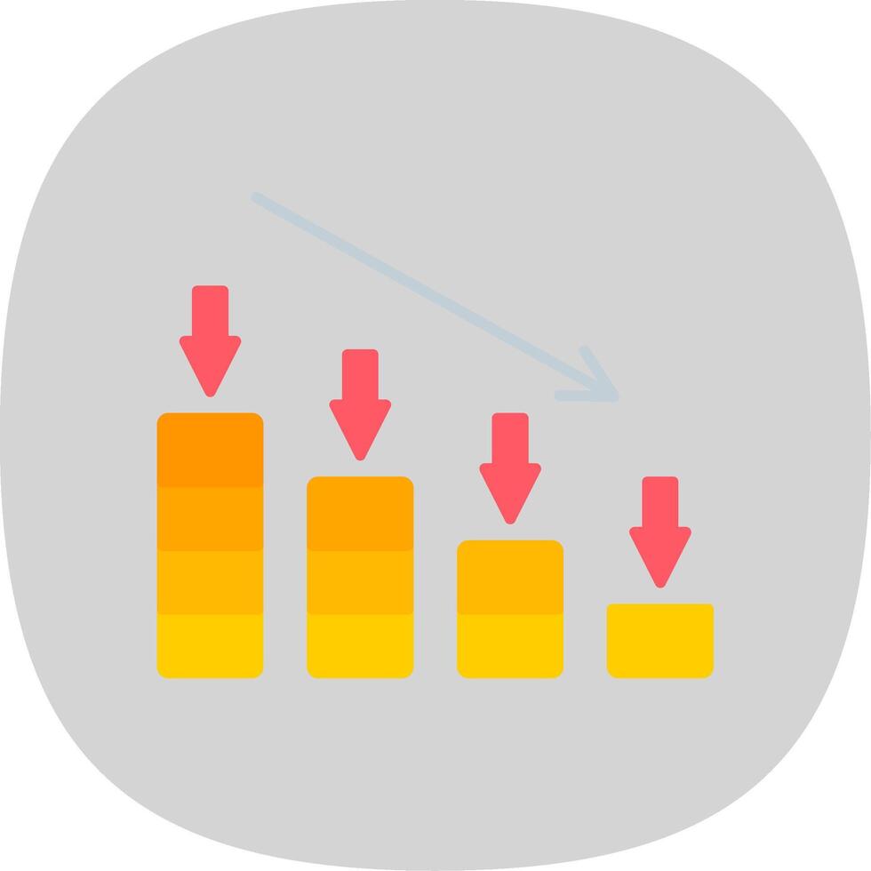 Crash Flat Curve Icon vector