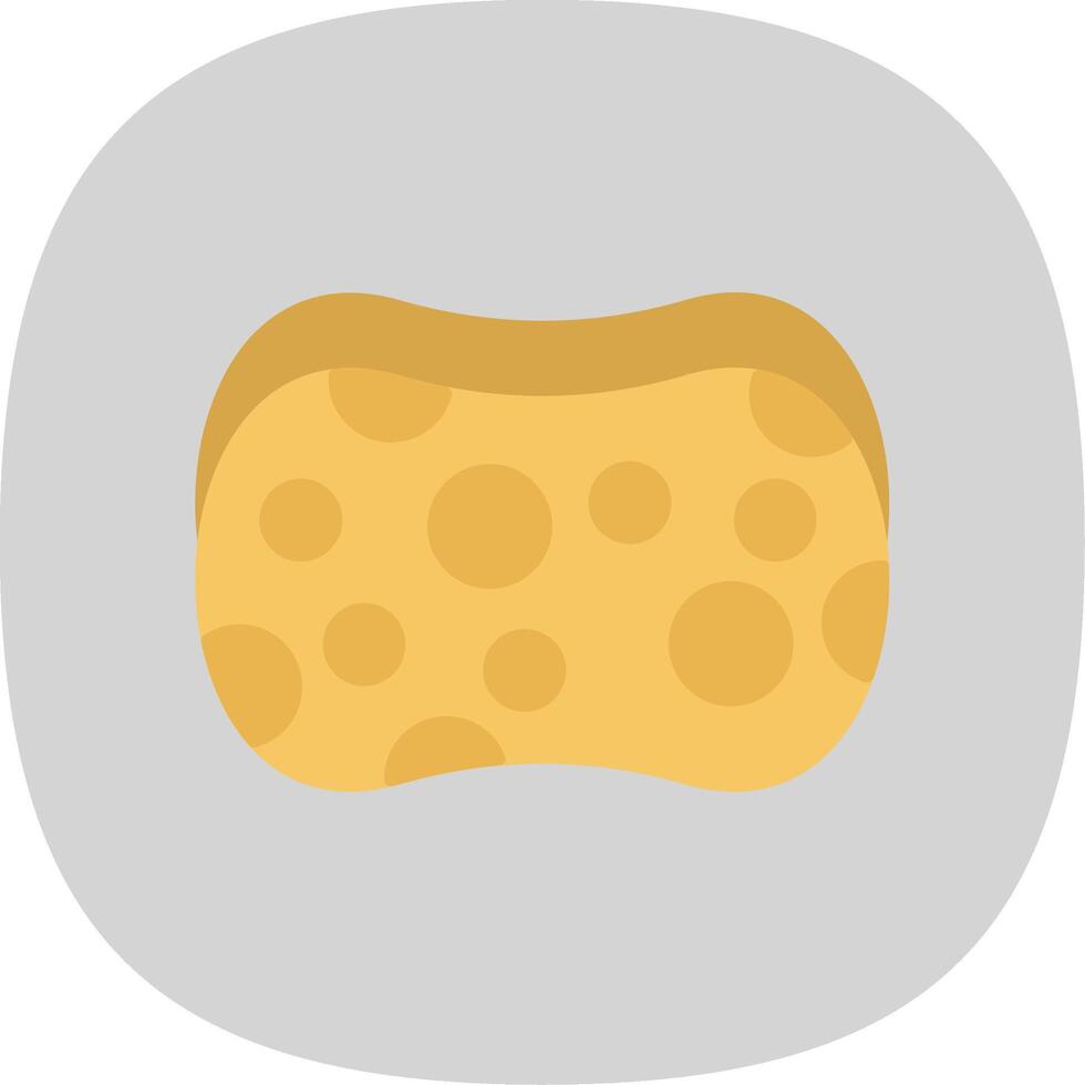 Sponge Flat Curve Icon vector