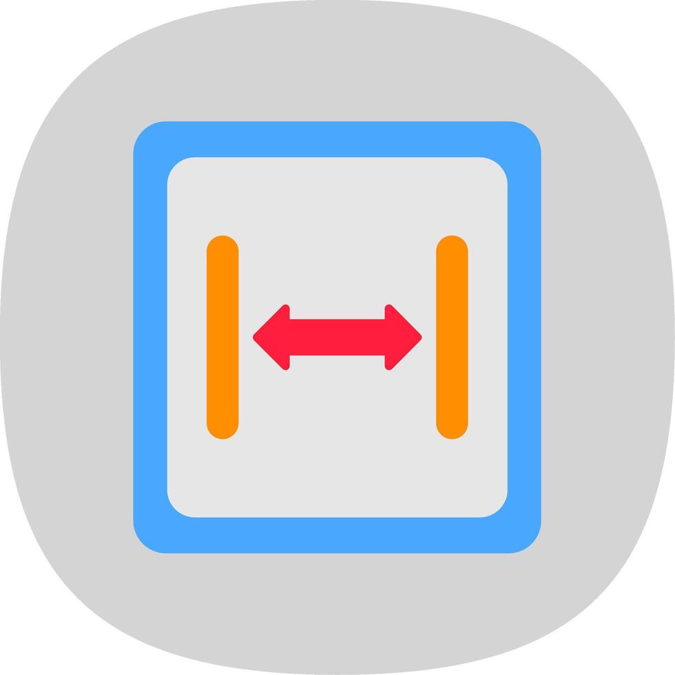 Size Flat Curve Icon vector