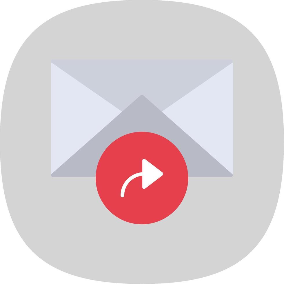 Forward Flat Curve Icon vector